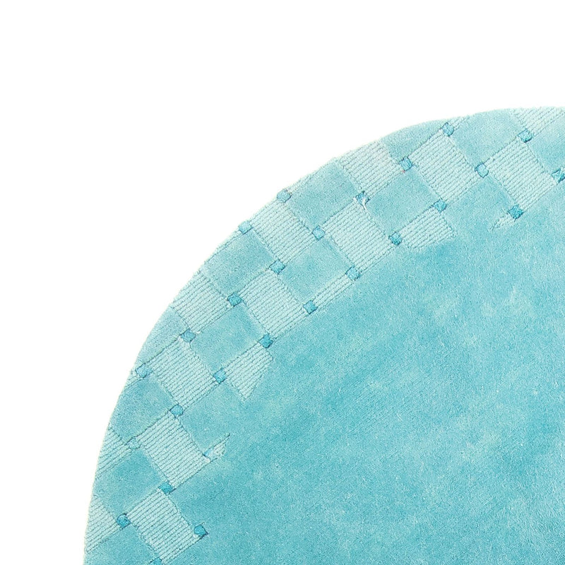 Tappeto Nepal rotondo  - 151 x 151 cm - blu chiaro