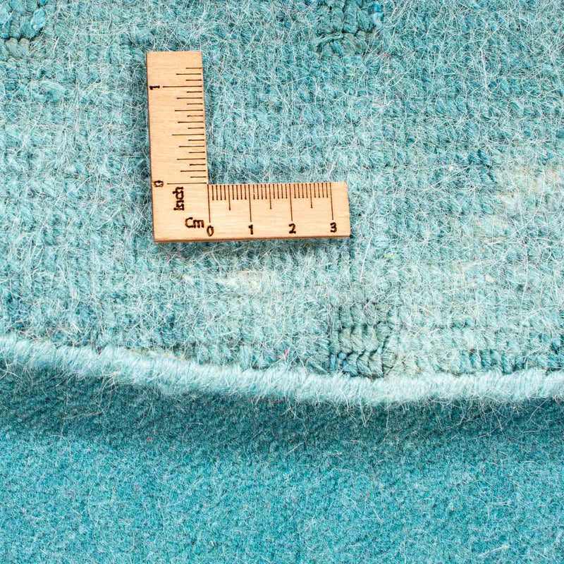 Tappeto Nepal rotondo  - 151 x 151 cm - blu chiaro