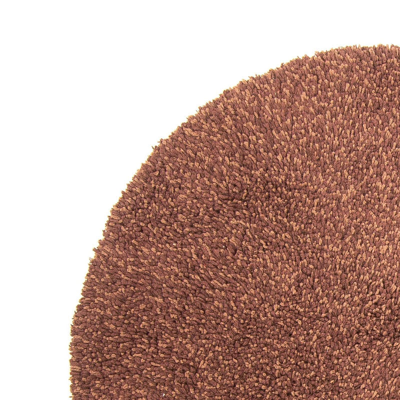 Tappeto a pelo alto rotondo  - 150 x 150 cm - marrone
