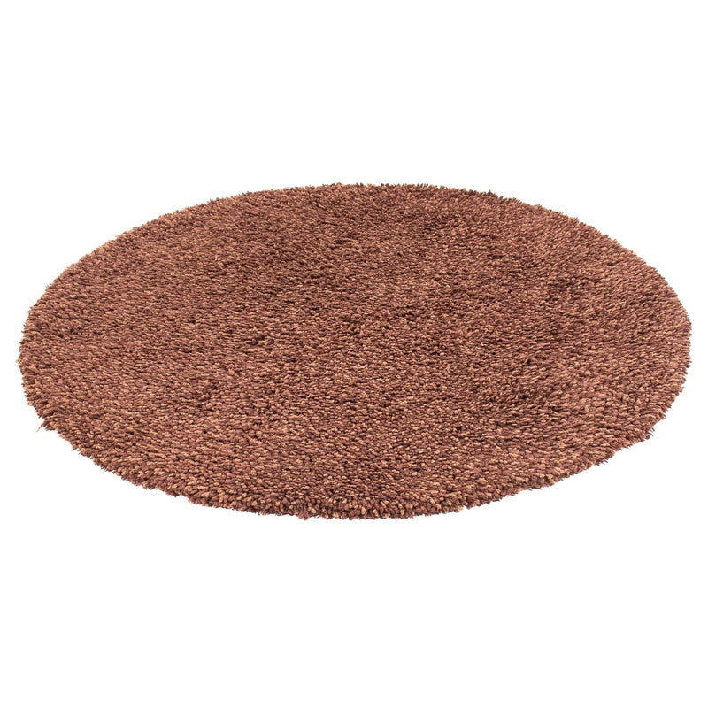 Tappeto a pelo alto rotondo  - 150 x 150 cm - marrone