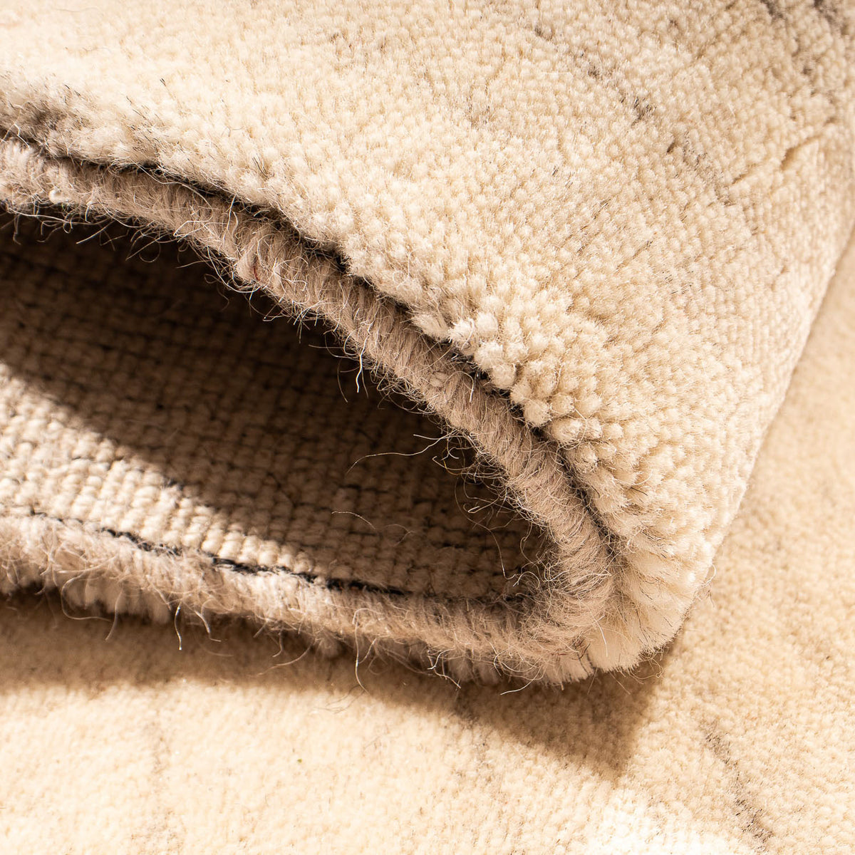 Tappeto Gabbeh - Softy quadrato  - 74 x 69 cm - beige