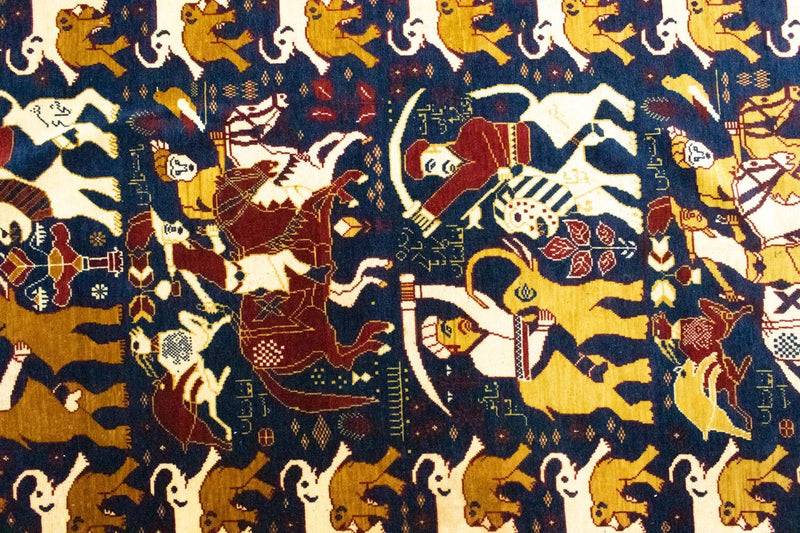Tappeto afgano - 195 x 128 cm - blu