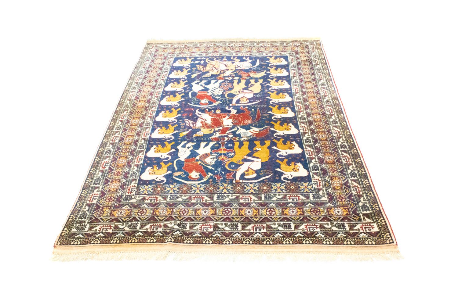 Tappeto afgano - 195 x 128 cm - blu