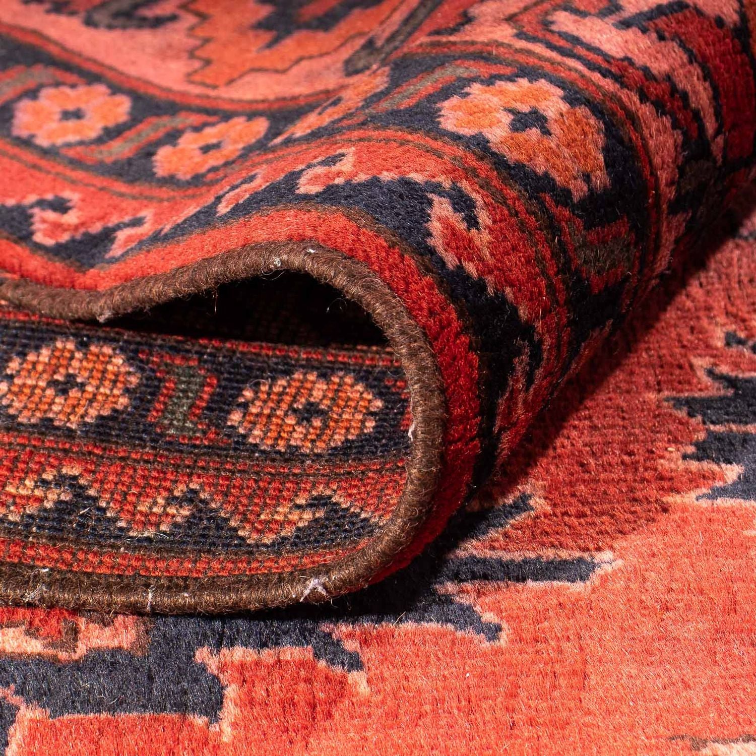 Tappeto afgano - Hatschlu - 280 x 200 cm - rosso chiaro