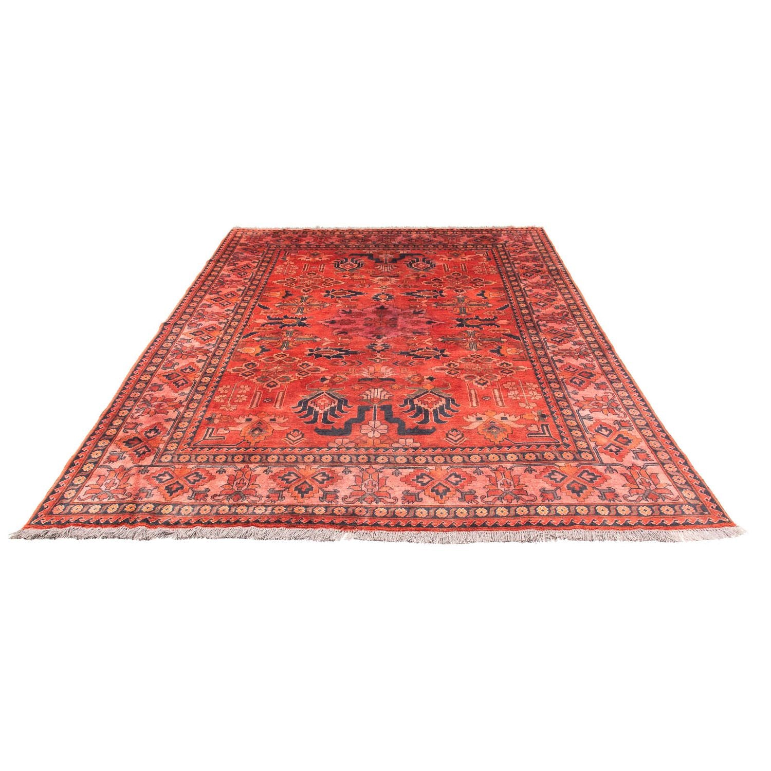 Tappeto afgano - Hatschlu - 280 x 200 cm - rosso chiaro
