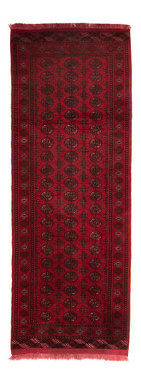 Tappeto corsia Tappeto afgano - Bukhara - 280 x 106 cm - rosso scuro