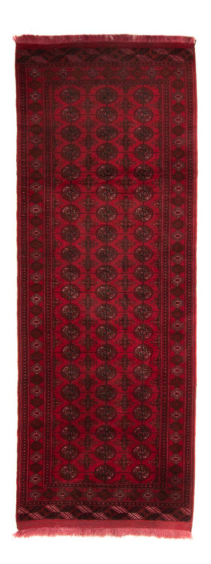 Tappeto corsia Tappeto afgano - Bukhara - 280 x 106 cm - rosso scuro