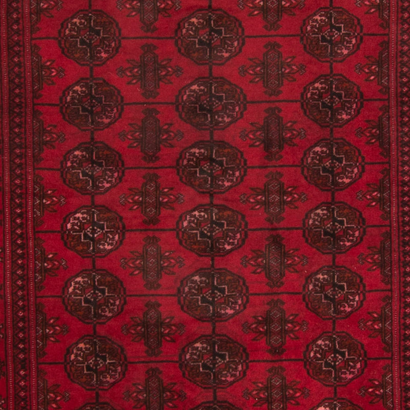 Tappeto corsia Tappeto afgano - Bukhara - 280 x 106 cm - rosso scuro