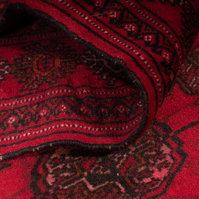 Tappeto corsia Tappeto afgano - Bukhara - 280 x 106 cm - rosso scuro