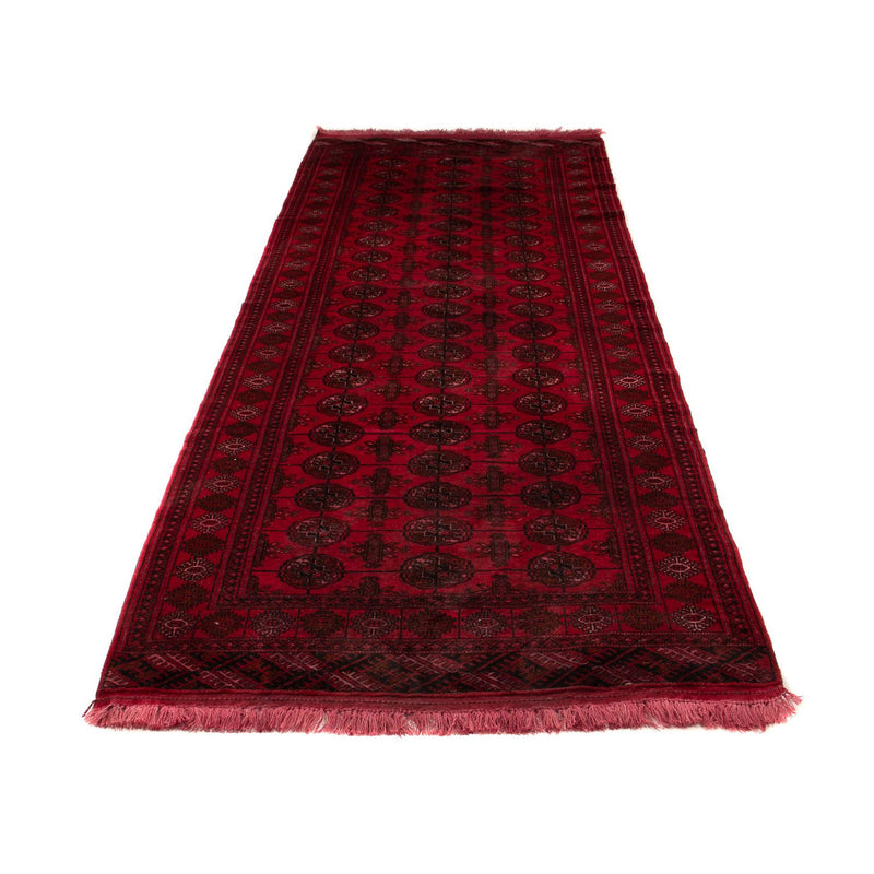 Tappeto corsia Tappeto afgano - Bukhara - 280 x 106 cm - rosso scuro