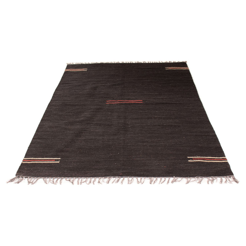 Tappeto Kelim - Tendenza - 195 x 132 cm - marrone scuro