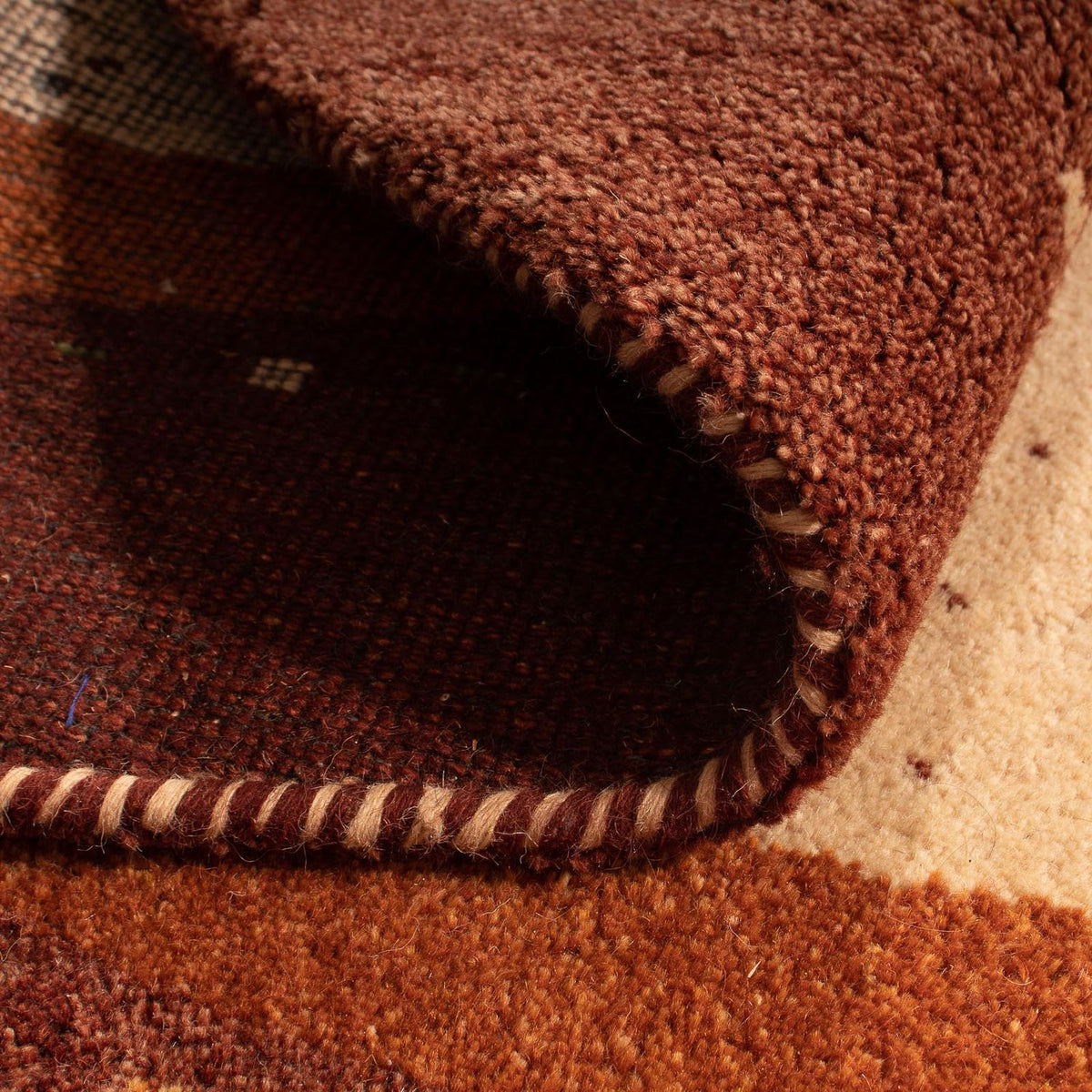 Tappeto Gabbeh - Indus rotondo  - 200 x 200 cm - beige