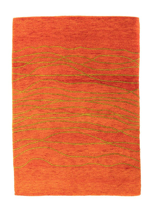 Tappeto di lana - 195 x 136 cm - ruggine