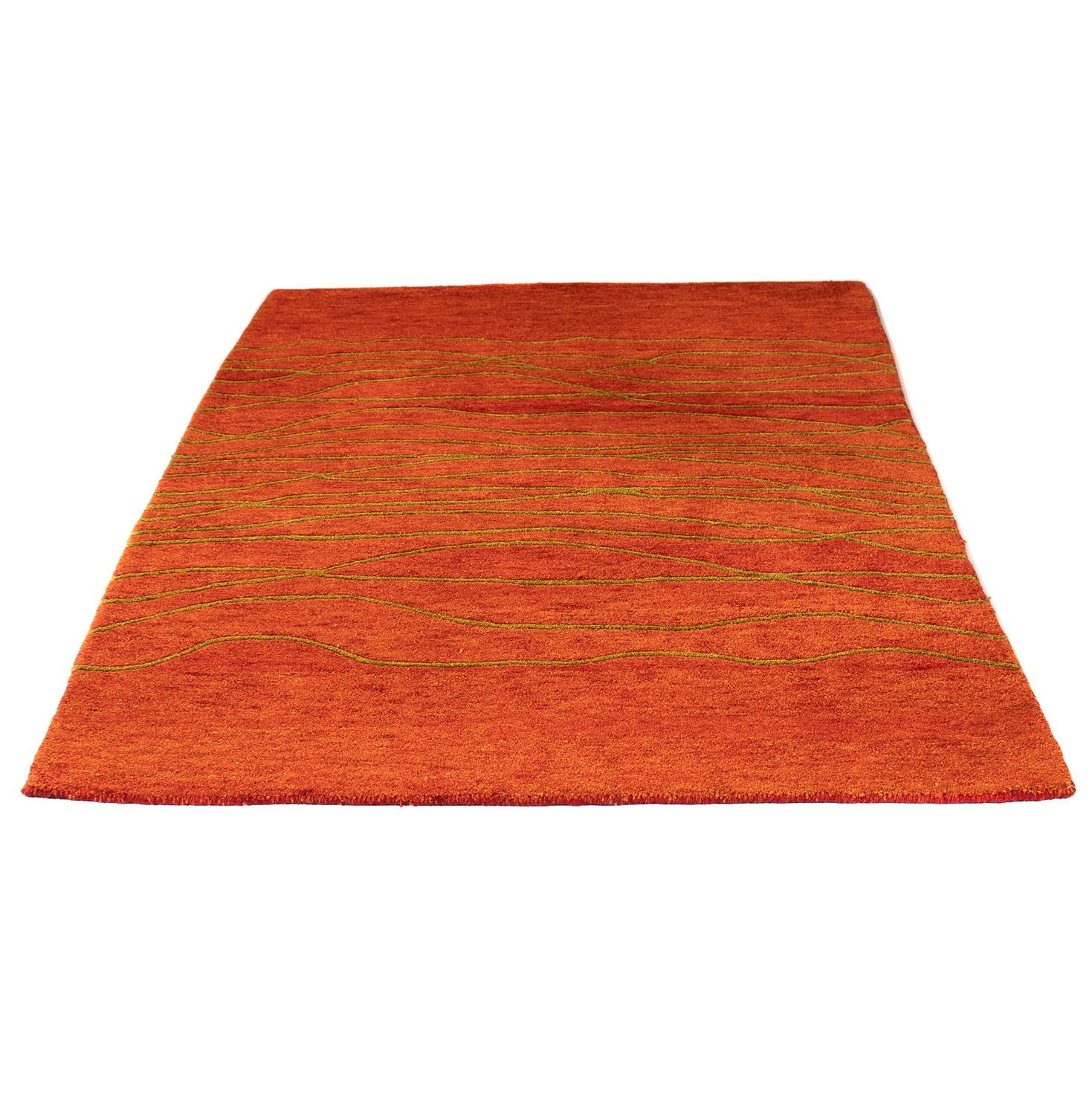 Tappeto di lana - 195 x 136 cm - ruggine