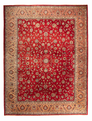 Tappeto orientale - Tabriz - 363 x 280 cm - rosso scuro