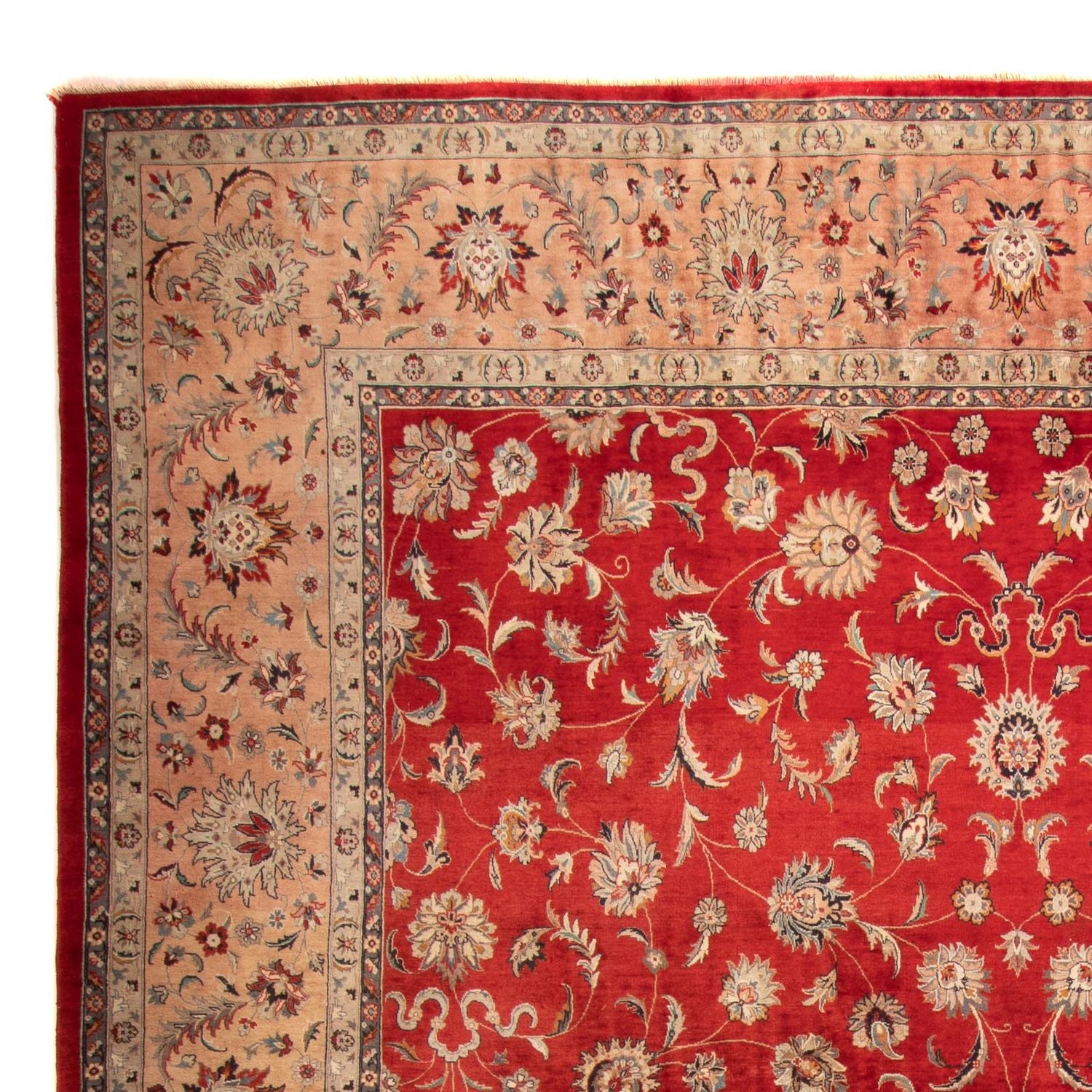 Tappeto orientale - Tabriz - 363 x 280 cm - rosso scuro