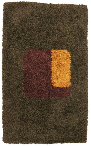 Tappeto a pelo alto - 153 x 96 cm - multicolore