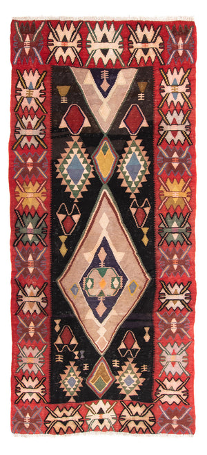 Tappeto corsia Tappeto Kelim - Vecchio - 300 x 150 cm - multicolore