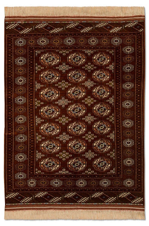 Tappeto Turkaman - 154 x 103 cm - marrone