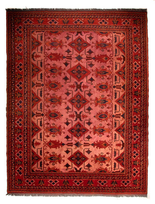 Tappeto afgano - Hatschlu - 396 x 306 cm - rosso scuro