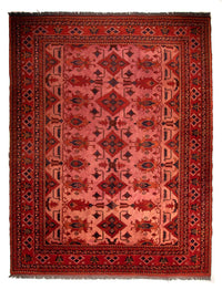 Tappeto afgano - Hatschlu - 396 x 306 cm - rosso scuro
