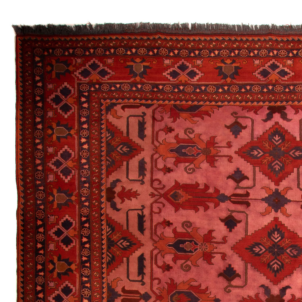 Tappeto afgano - Hatschlu - 396 x 306 cm - rosso scuro
