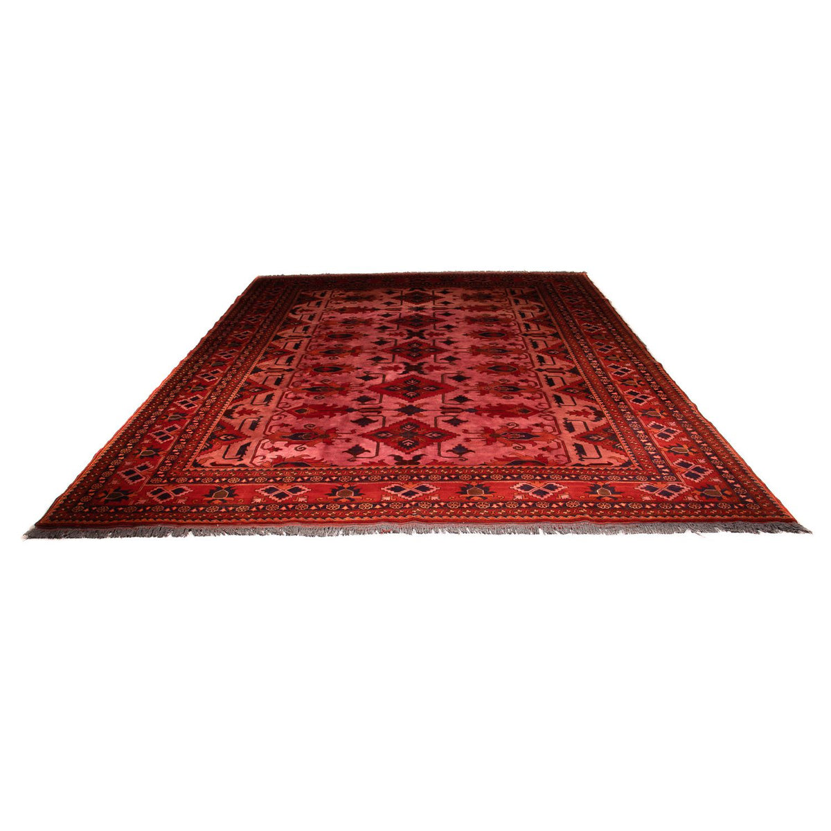 Tappeto afgano - Hatschlu - 396 x 306 cm - rosso scuro