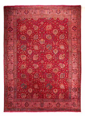 Tappeto Persero - Tabriz - 380 x 300 cm - rosso scuro