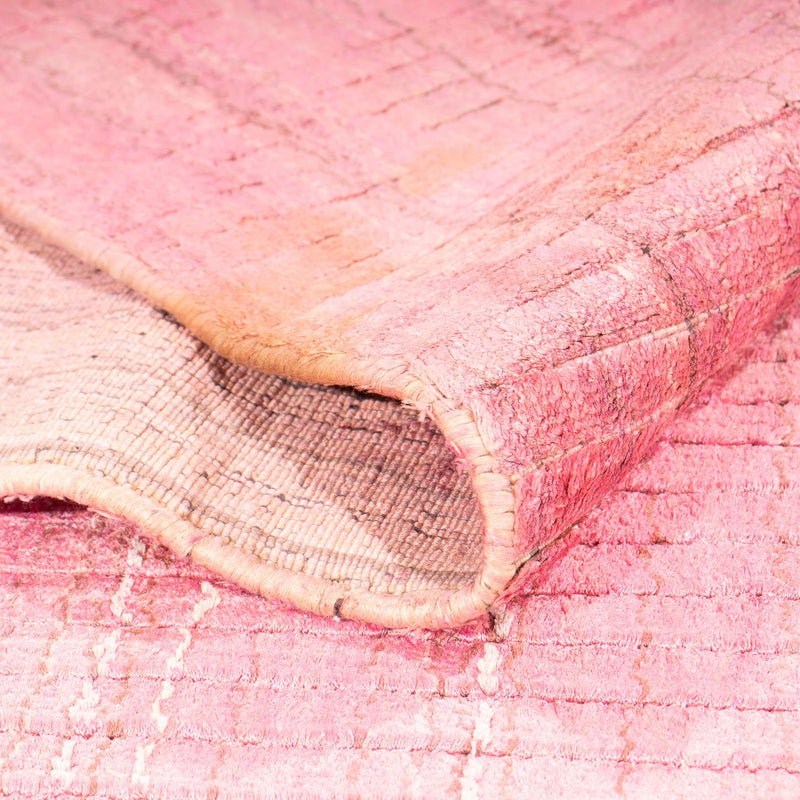 Tappeto in viscosa - 306 x 230 cm - rosa