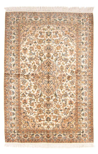 Tappeto di seta - Seta del Kashmir - 150 x 96 cm - crema