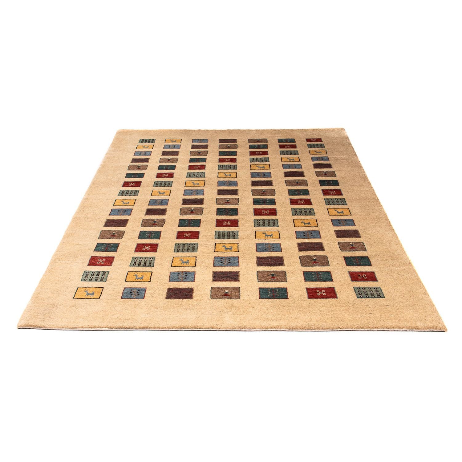 Tappeto Gabbeh - Loribaft Persero - 197 x 144 cm - marrone chiaro