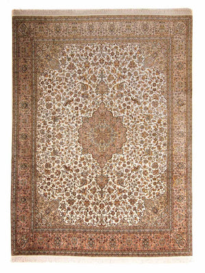 Tappeto di seta - Seta del Kashmir - 307 x 243 cm - beige