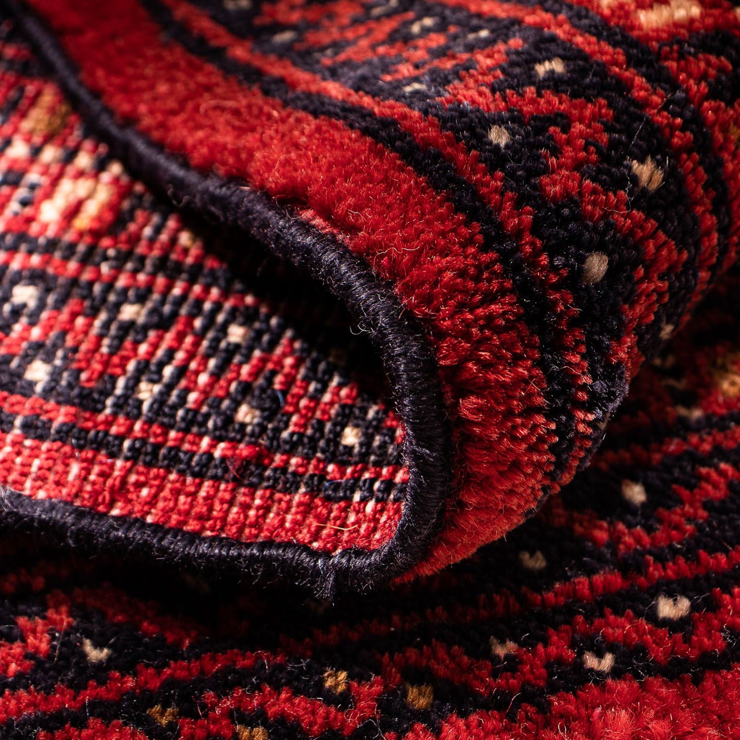 Tappeto Turkaman - 88 x 67 cm - rosso scuro