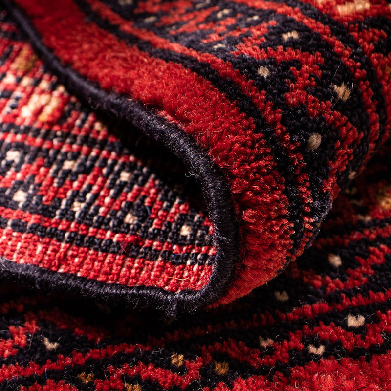Tappeto Turkaman - 88 x 67 cm - rosso scuro