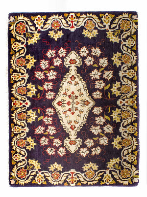 Tappeto Persero - Keshan - 93 x 72 cm - blu scuro