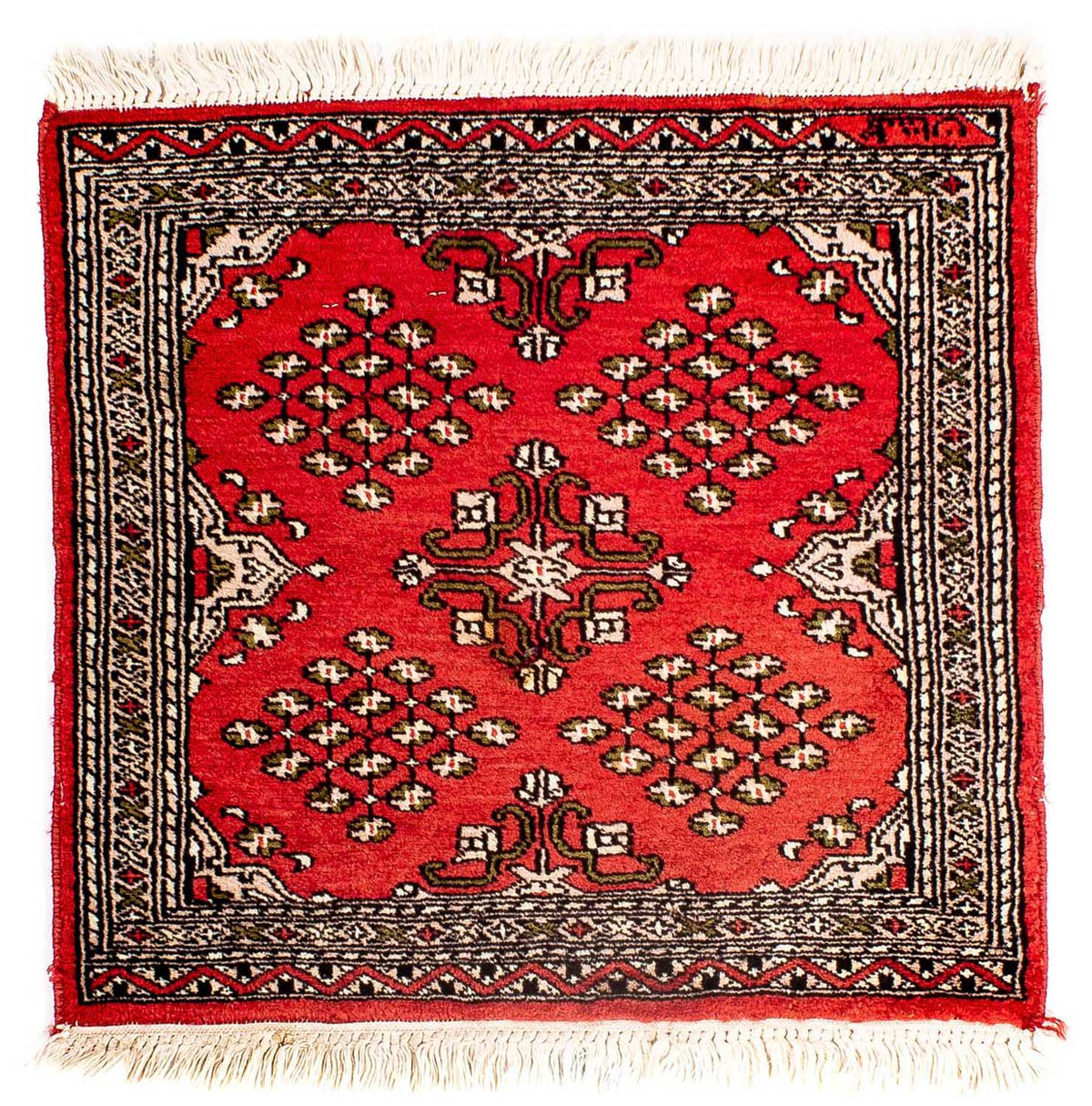Tappeto Pakistani quadrato  - 63 x 62 cm - rosso