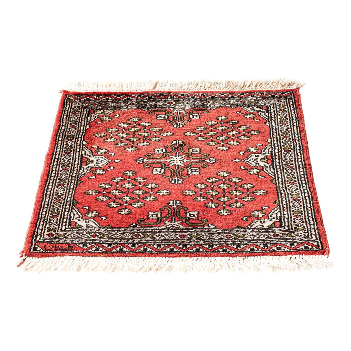 Tappeto Pakistani quadrato  - 63 x 62 cm - rosso