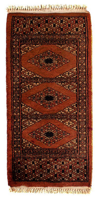Tappeto Pakistani - 63 x 32 cm - rosso scuro