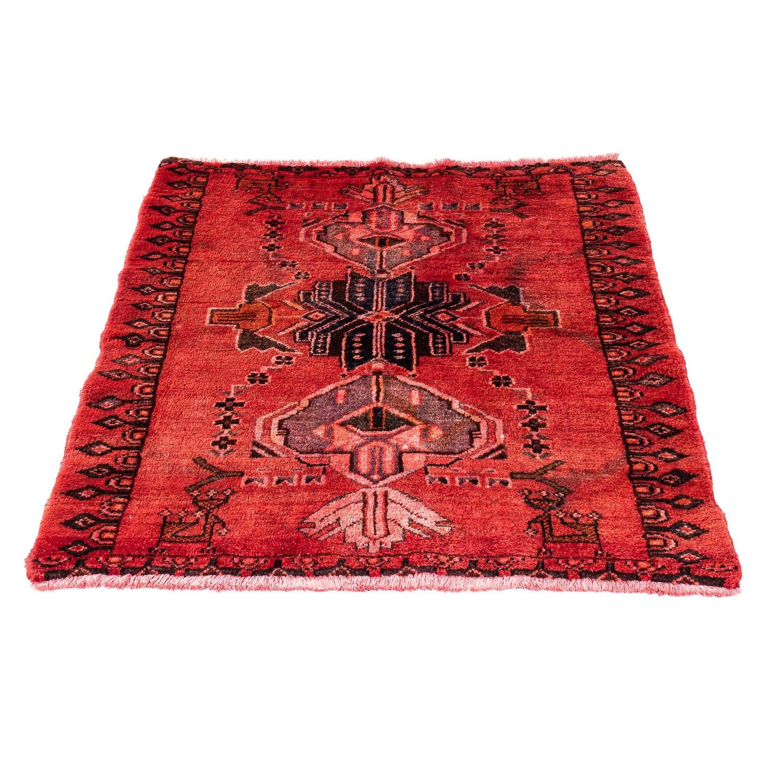 Tappeto Persero - Keshan quadrato  - 107 x 96 cm - rosso chiaro