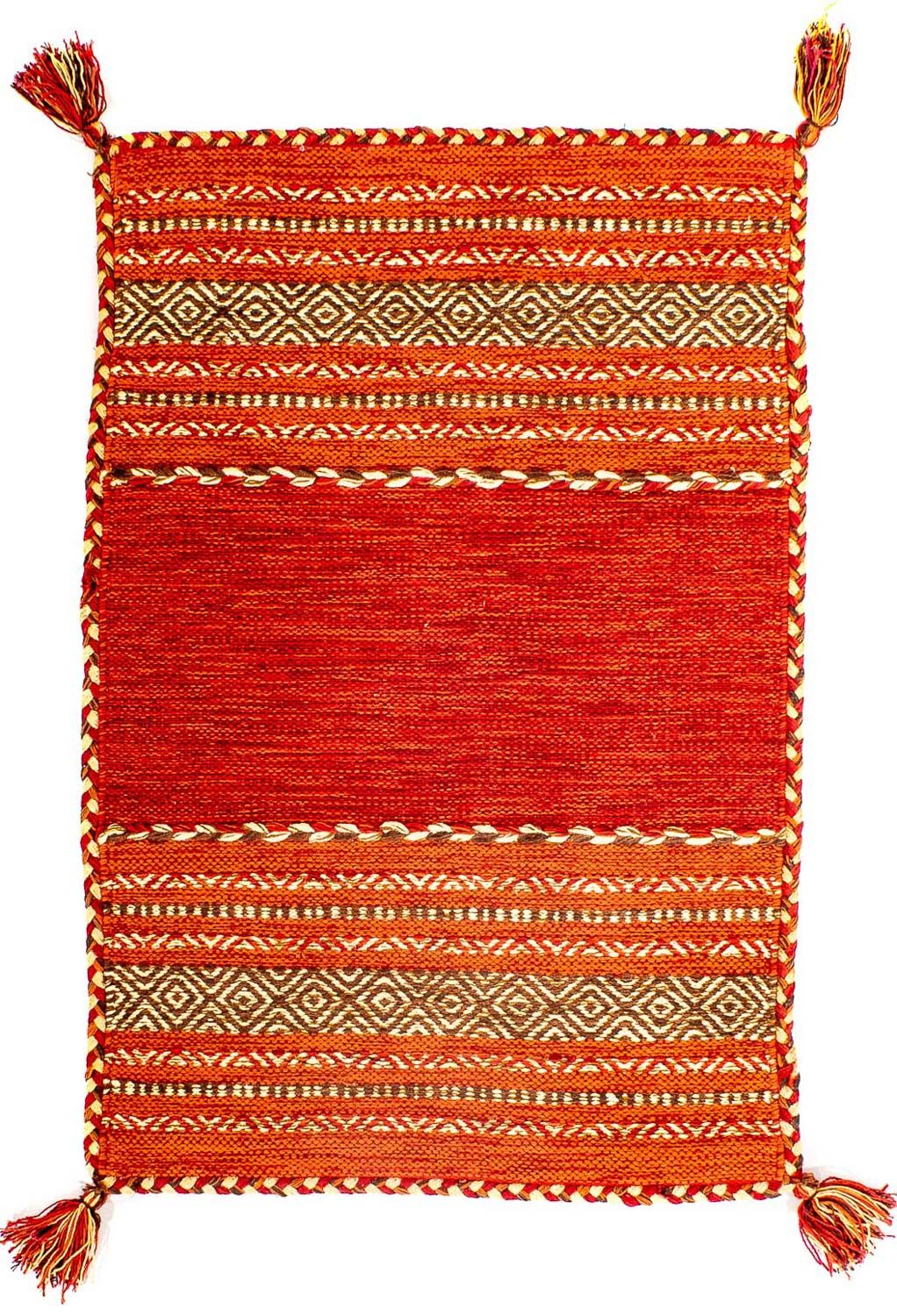 Tappeto Kelim - Tendenza - 90 x 60 cm - rosso