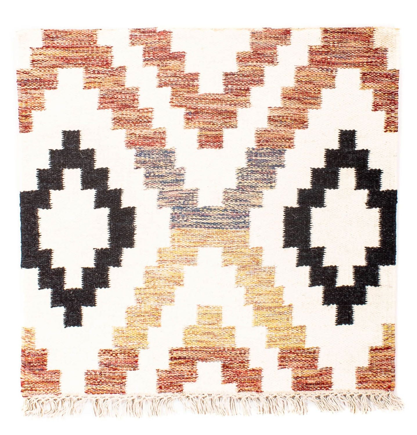 Tappeto Kelim - Tendenza quadrato  - 69 x 67 cm - beige