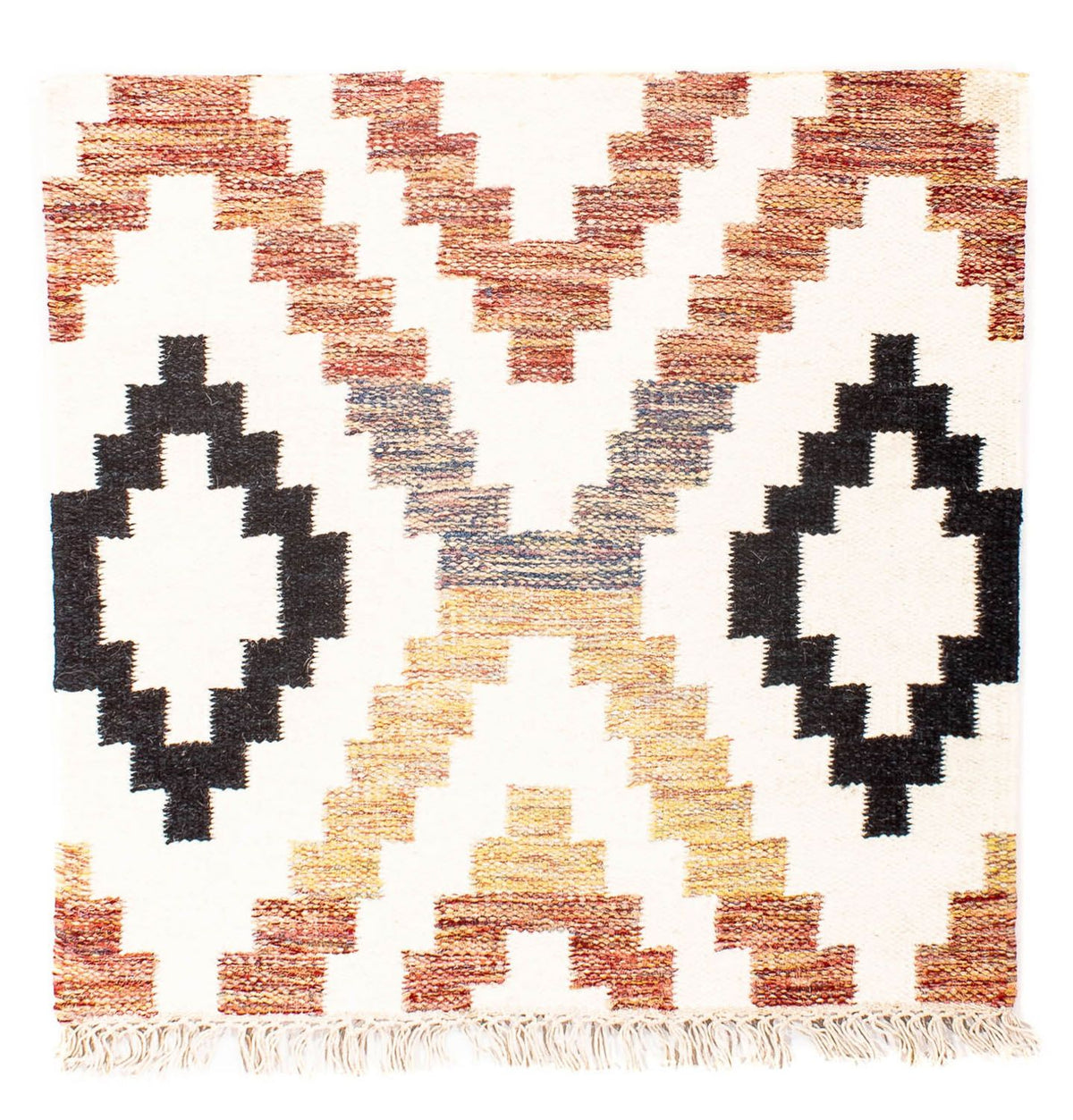 Tappeto Kelim - Tendenza quadrato  - 69 x 67 cm - beige