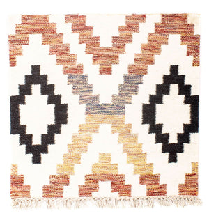 Tappeto Kelim - Tendenza quadrato  - 69 x 67 cm - beige