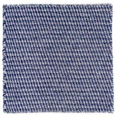 Tappeto Kelim - Tendenza quadrato  - 63 x 62 cm - blu scuro