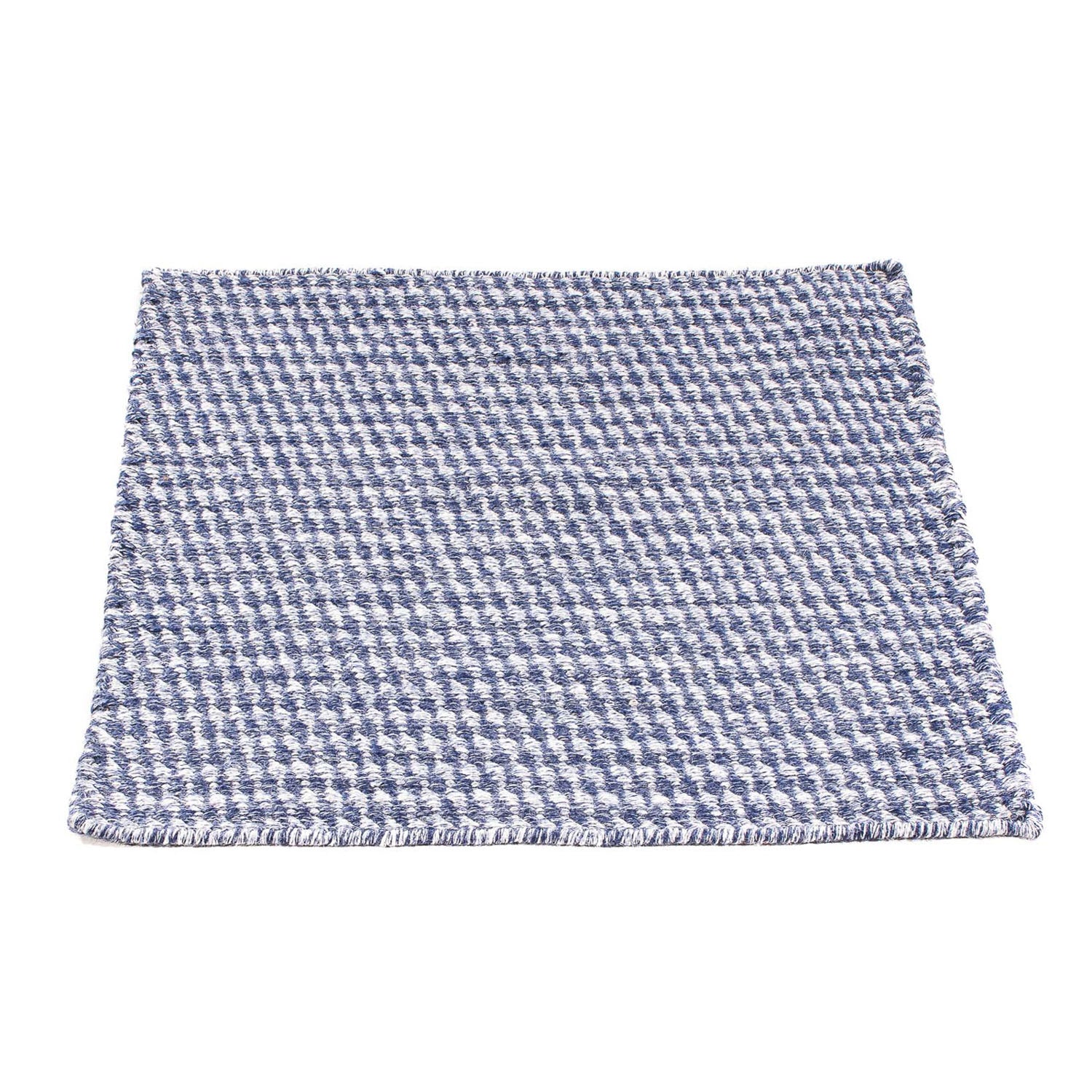 Tappeto Kelim - Tendenza quadrato  - 63 x 62 cm - blu scuro