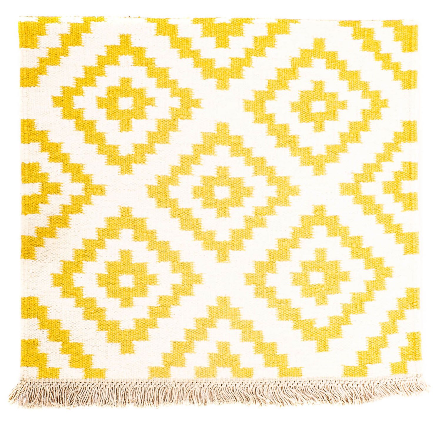 Tappeto Kelim - Tendenza quadrato  - 80 x 72 cm - beige