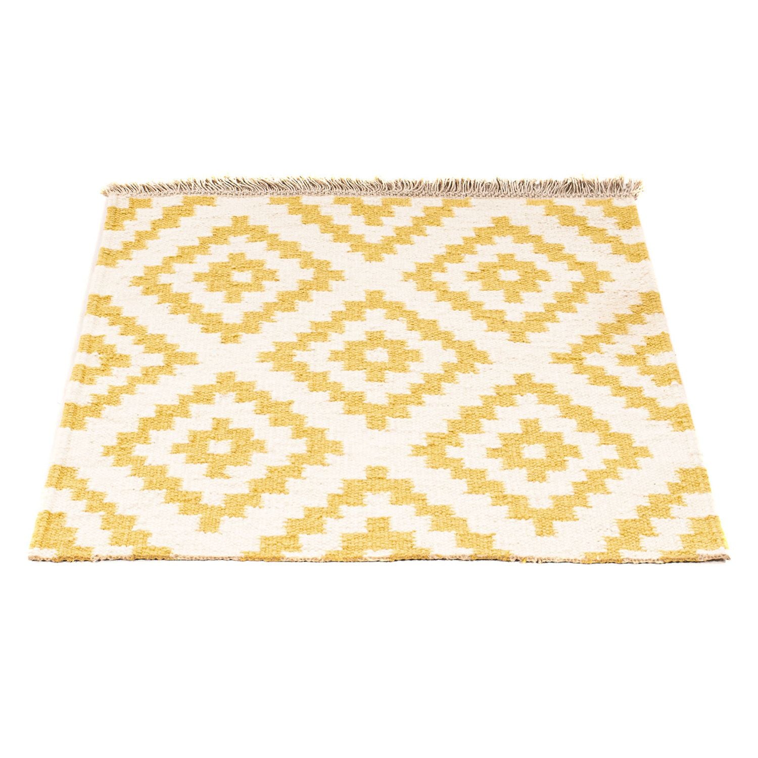 Tappeto Kelim - Tendenza quadrato  - 80 x 72 cm - beige
