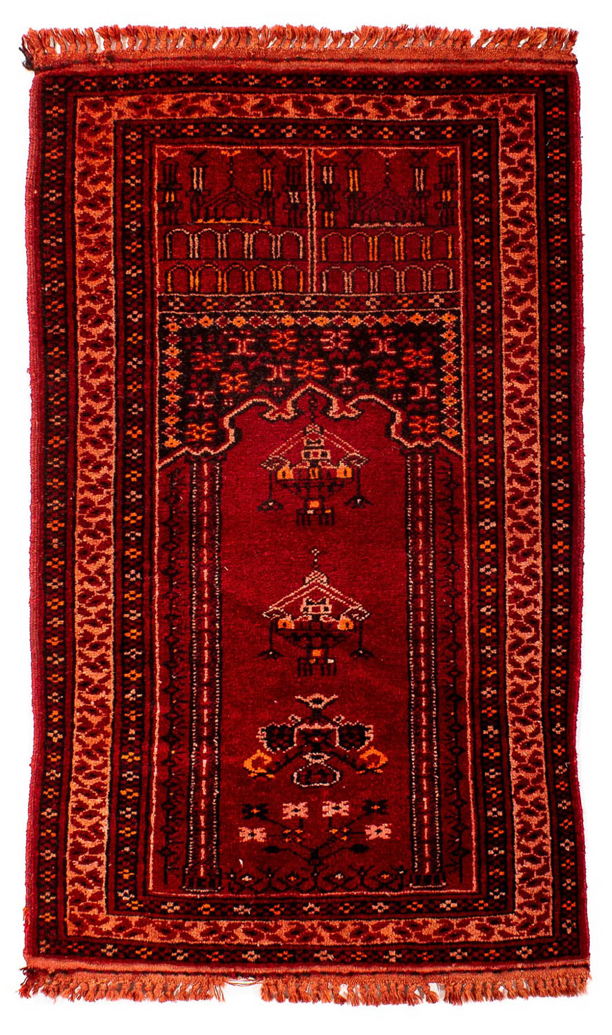 Tappeto Pakistani - 115 x 64 cm - rosso scuro