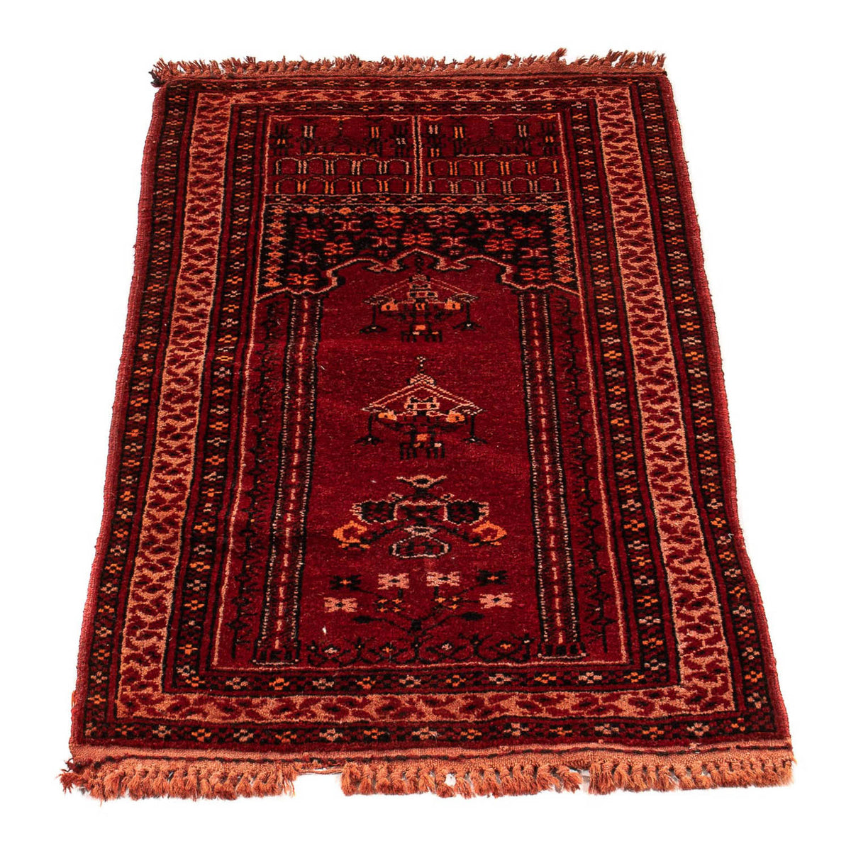 Tappeto Pakistani - 115 x 64 cm - rosso scuro