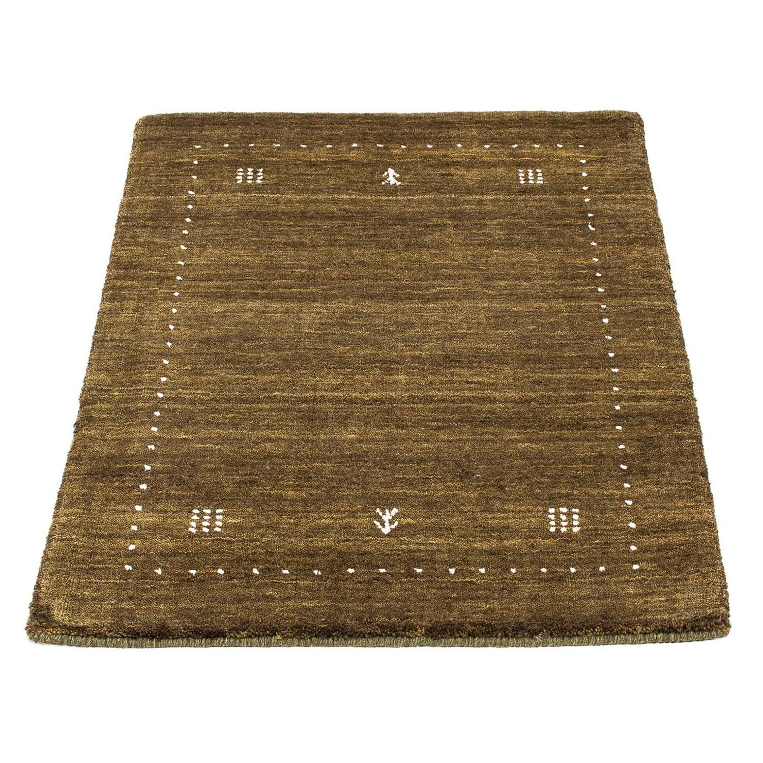 Tappeto Gabbeh - Loribaft Indus - 91 x 64 cm - marrone scuro